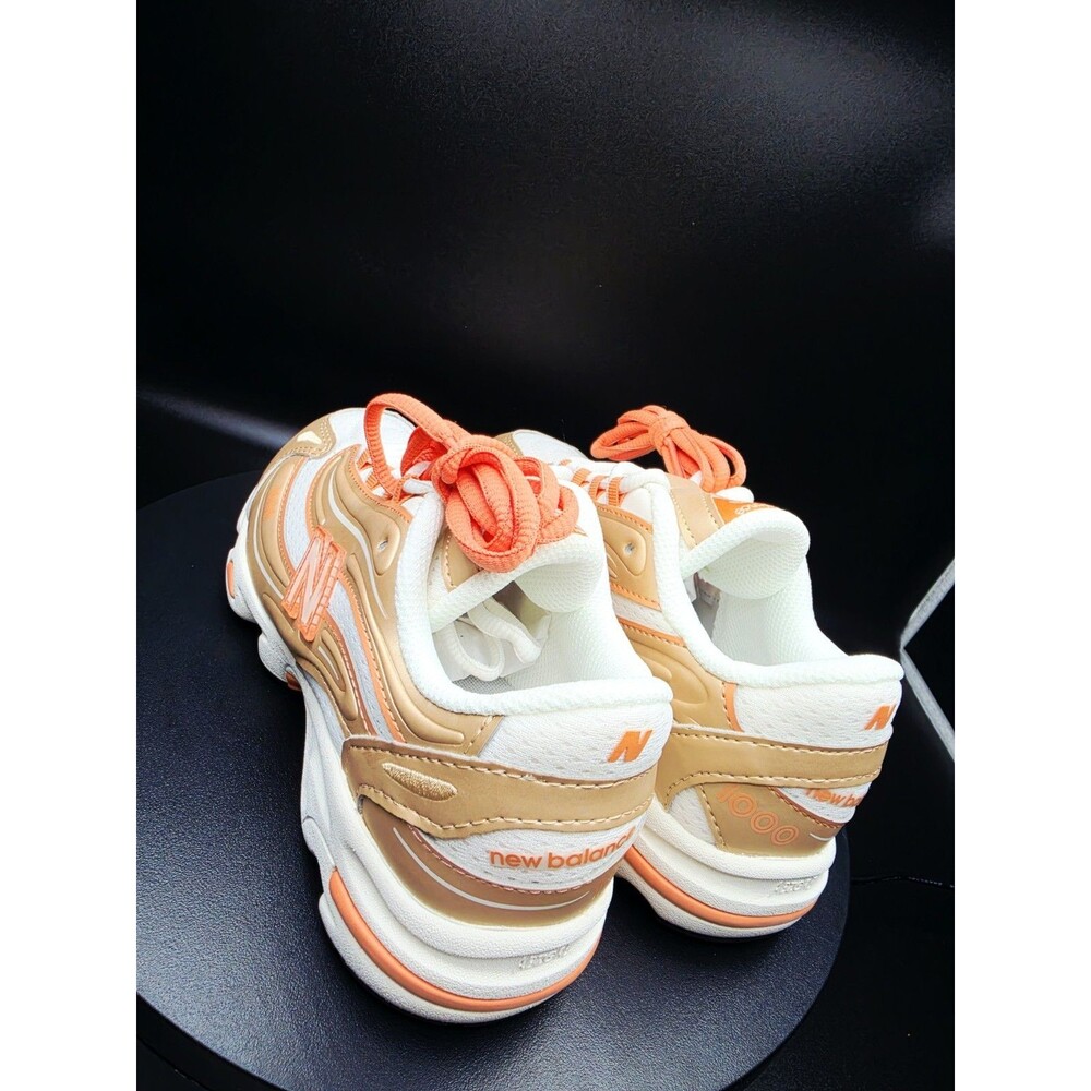 New Balance 1000 Unisex Kids Low Top Lace-Up Sneakers White/Gold Size US 2.5 - Picture 6 of 7
